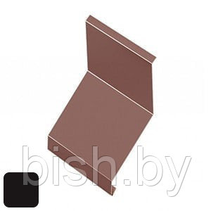 Фартук кровельный RoofArt 208x2000мм 0,53мм GreenCoat Pural BT цинк 275 г/м² черный