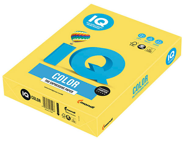 Бумага цветная IQ COLOR А4, цвет канареечно-жёлтый (Цена с НДС)