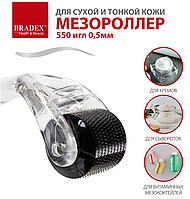 Прибор для омоложения и подтяжки Мезороллер 540 игл 0,5мм.  Bradex