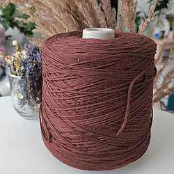 Шнурочек Ecafil art Tondo 70% органический хлопок,30% полиамид 350м/100г цвет каштан