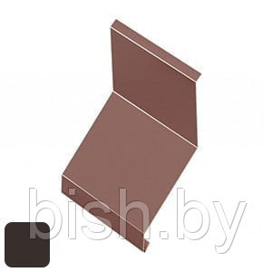 Фартук кровельный RoofArt 208x2000мм 0,53мм GreenCoat Pural BT цинк 275 г/м² темно-коричневый