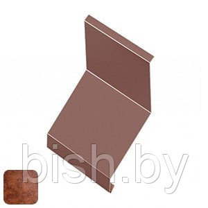 Фартук кровельный RoofArt 208x2000мм 0,53мм GreenCoat Pural BT цинк 275 г/м² патинированная имитация ржавчины