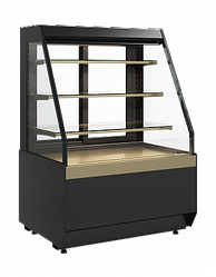 Кондитерская витрина Carboma Cube KC70 VM  0,9-2 STANDARD открытая СКОШ. БОК. (версия 2.0) +4..+12
