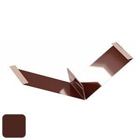 Ендова с разделителем RoofArt 625x2000мм 0,53мм GreenCoat Pural BT цинк 275 г/м² коричневый