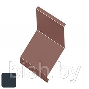 Фартук кровельный RoofArt 208x2000мм 0,53мм GreenCoat Pural BT цинк 275 г/м² антрацитовый серый