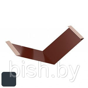 Ендова RoofArt 500x2000мм 0,53мм GreenCoat Pural BT цинк 275 г/м² антрацитовый серый