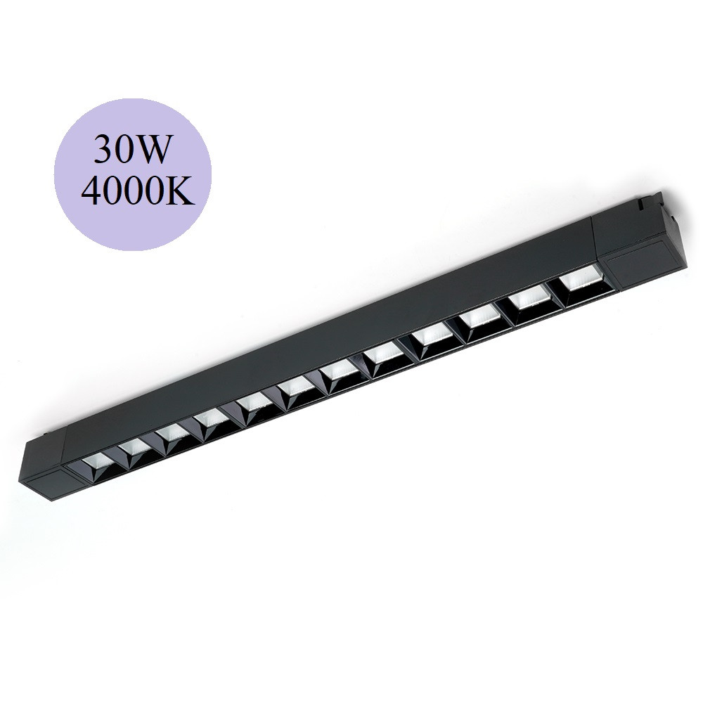 Светодиодный трековый светильник AL130 LensLine 30W 4000K черный