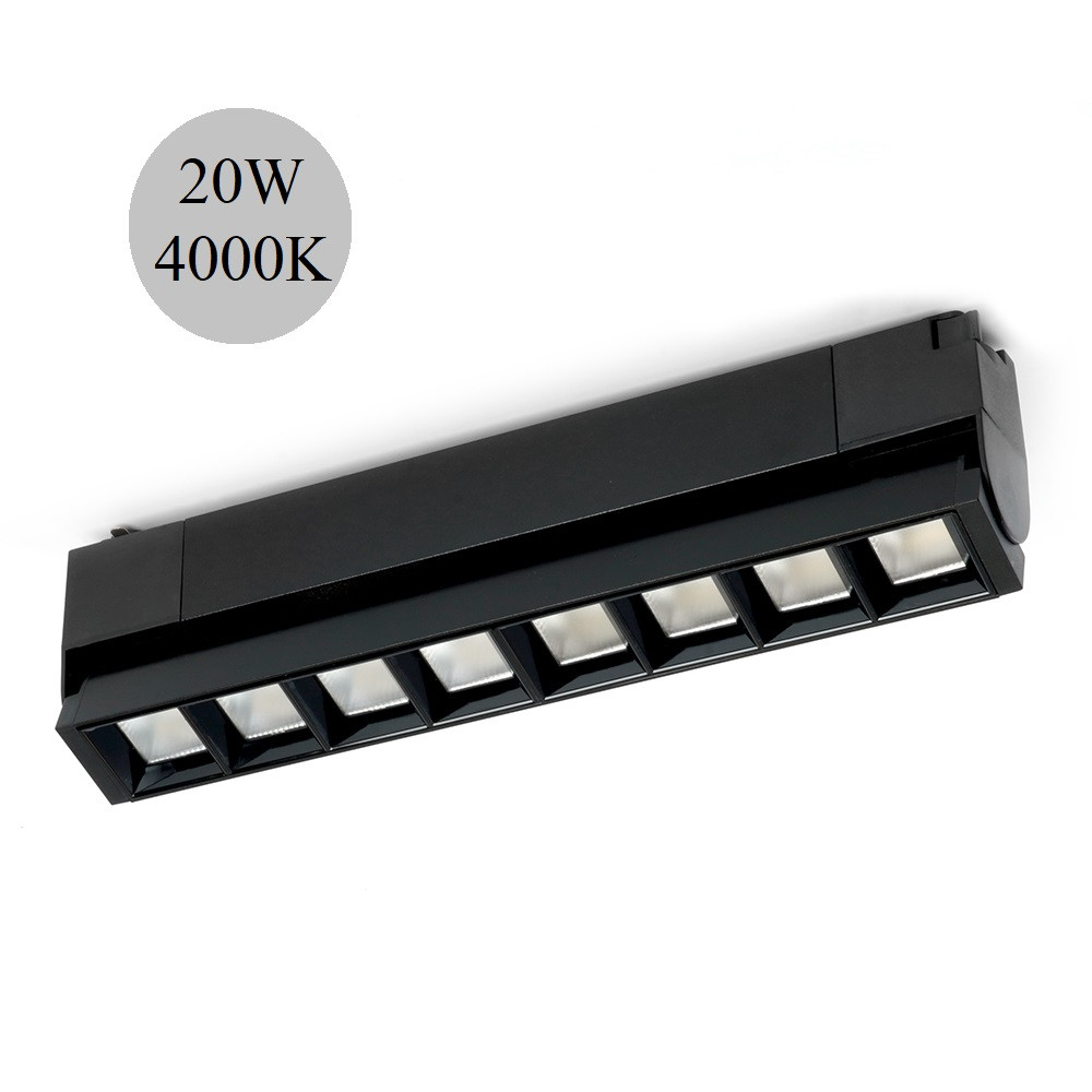 Поворотный трековый светильник AL131 LensLine 20W 4000K черный