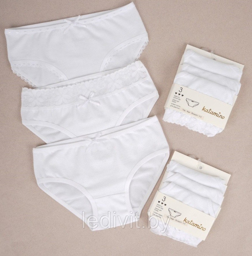 Трусы для девочки белые 5-6
