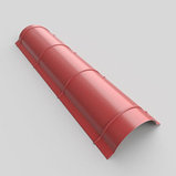 Коньковая планка круглая RoofArt 400x2000мм 0,53мм GreenCoat Pural BT цинк 275 г/м² имитация ржавчины, фото 2