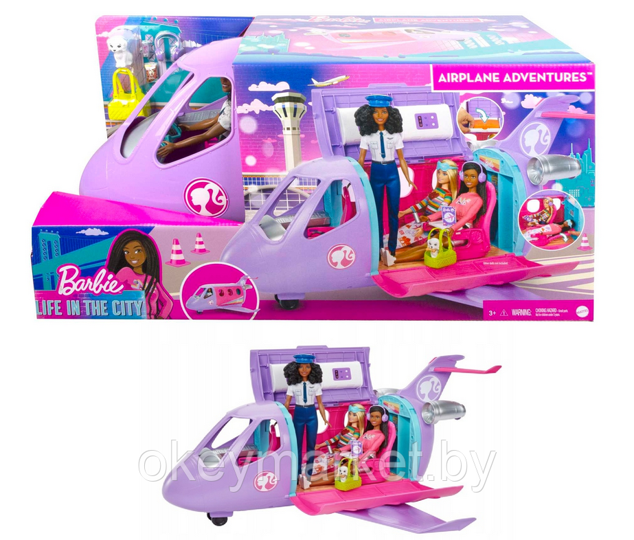 Cамолет мечты Mattel Barbie + кукла HCD49