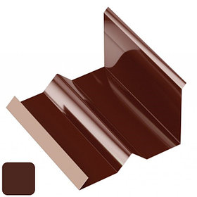 Планка примыкания нижняя изгиб RoofArt 312x2000мм 0,53мм GreenCoat Pural BT цинк 275 г/м² коричневый