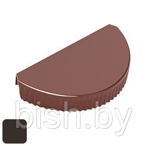 Заглушка конька круглого RoofArt x2000мм 0,53мм GreenCoat Pural BT цинк 275 г/м² темно-коричневый