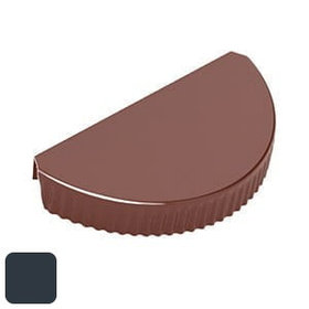 Заглушка конька круглого RoofArt x2000мм 0,53мм GreenCoat Pural BT цинк 275 г/м² антрацитовый серый