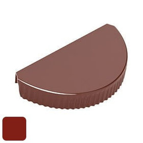 Заглушка конька круглого RoofArt x2000мм 0,53мм GreenCoat Pural BT цинк 275 г/м² кирпичный красный