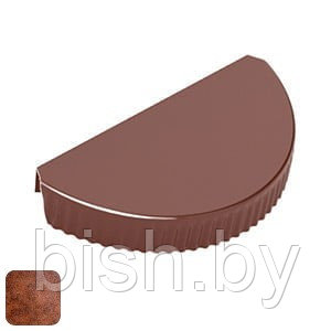 Заглушка конька круглого RoofArt x2000мм 0,53мм GreenCoat Pural BT цинк 275 г/м² имитация ржавчины
