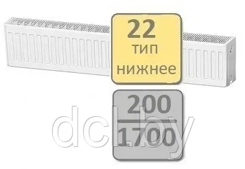 Стальной панельный радиатор Lemax Valve Compact тип 22-200 1700
