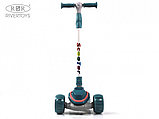 Детский самокат RiverToys HB-606 (зелёный) Складной, фото 4