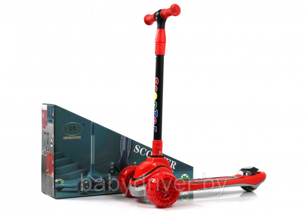 Детский самокат RiverToys HB-606 (красный) Складной