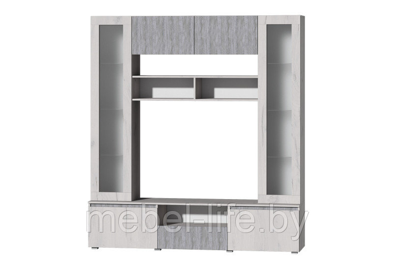 Центральная Секция Лиана Дуб крафт белый/Артвуд темный