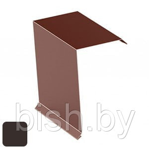 Торцевая планка верхняя RoofArt 312x2000мм 0,53мм GreenCoat Pural BT цинк 275 г/м² темно-коричневый