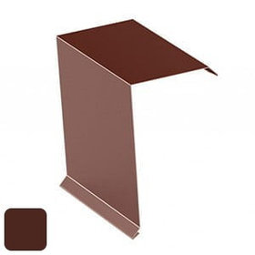 Торцевая планка верхняя RoofArt 312x2000мм 0,53мм GreenCoat Pural BT цинк 275 г/м² коричневый
