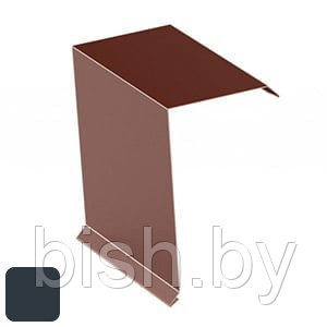 Торцевая планка верхняя RoofArt 312x2000мм 0,53мм GreenCoat Pural BT цинк 275 г/м² антрацитовы серый