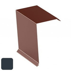 Торцевая планка верхняя RoofArt 312x2000мм 0,53мм GreenCoat Pural BT цинк 275 г/м² антрацитовы серый