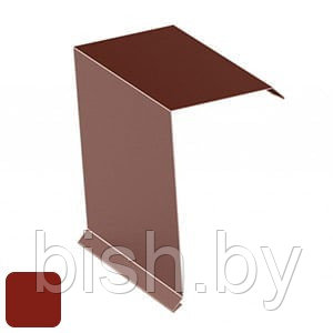 Торцевая планка верхняя RoofArt 312x2000мм 0,53мм GreenCoat Pural BT цинк 275 г/м² кирпичный красный