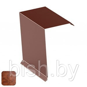 Торцевая планка верхняя RoofArt 312x2000мм 0,53мм GreenCoat Pural BT цинк 275 г/м² имитация ржавчины