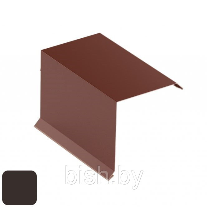 Торцевая планка верхняя RoofArt 250x2000мм 0,53мм GreenCoat Pural BT цинк 275 г/м² темно-коричневый