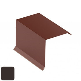 Торцевая планка верхняя RoofArt 250x2000мм 0,53мм GreenCoat Pural BT цинк 275 г/м² темно-коричневый