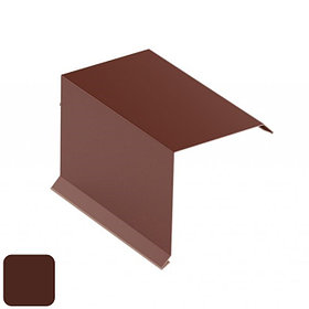 Торцевая планка верхняя RoofArt 250x2000мм 0,53мм GreenCoat Pural BT цинк 275 г/м² коричневый