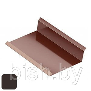 Торцевая планка нижняя RoofArt 178x2000мм 0,53мм GreenCoat Pural BT цинк 275 г/м² темно-коричневый