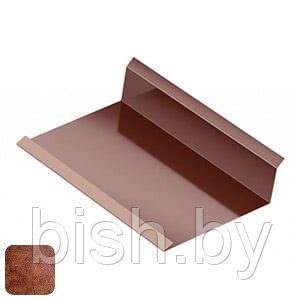 Торцевая планка нижняя RoofArt 178x2000мм 0,53мм GreenCoat Pural BT цинк 275 г/м² имитация ржавчины