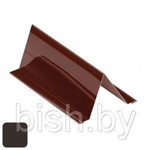 Планка снегозадержателя RoofArt 250/208x2000мм 0,53мм GreenCoat Pural BT цинк 275 г/м² темно-коричневый