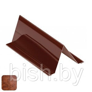 Планка снегозадержателя RoofArt 250/208x2000мм 0,53мм GreenCoat Pural BT цинк 275 г/м² имитация ржавчины