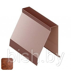 Полуконек RoofArt 312x2000мм 0,53мм GreenCoat Pural BT цинк 275 г/м² патинированная имитация ржавчины