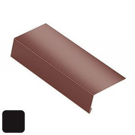 Защитная планка RoofArt 125x2000мм 0,53мм GreenCoat Pural BT цинк 275 г/м² черный