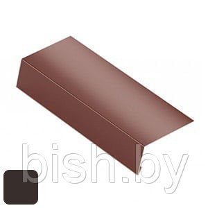 Защитная планка RoofArt 125x2000мм 0,53мм GreenCoat Pural BT цинк 275 г/м² темно-коричневый