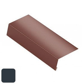 Защитная планка RoofArt 125x2000мм 0,53мм GreenCoat Pural BT цинк 275 г/м² антрацитовый серый