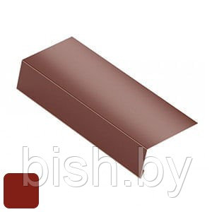 Защитная планка RoofArt 125x2000мм 0,53мм GreenCoat Pural BT цинк 275 г/м² кирпичный красный