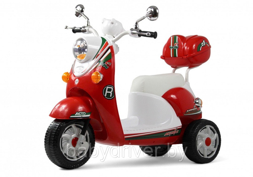 Детский электромотоцикл RiverToys Z444ZZ (красный)
