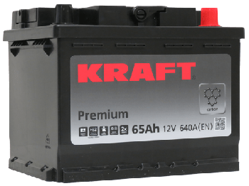 Аккумулятор KRAFT Premium 65 R (640A, 242*175*190)
