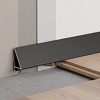 Микро плинтус Light Profiling c подсветкой 2,4м черный мат