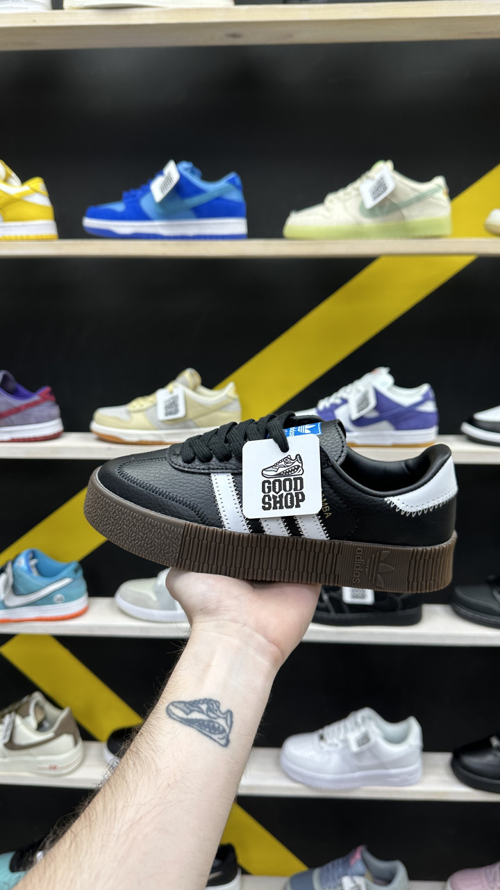 Кроссовки Adidas Sambarose Black White Brown