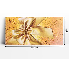 Конверт для денег «Золотой бант»,16.5 × 8 см