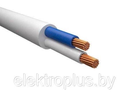 Провод ПВС-Т 2х 0,75 белый, черный