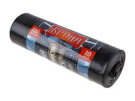 Пакеты для мусора 180л 10шт 60мкм (90х110см) "БРОНЯ", черные, РОМАШКА