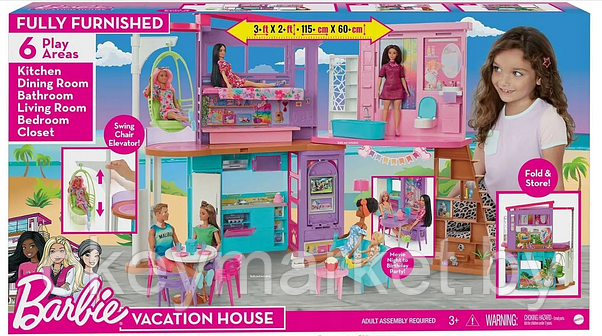 Игровой набор Дом для кукол Barbie Малибу HCD50, фото 2